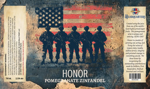 HONOR (Pomegranate Zinfandel) 750ml SEASONAL AUGUST - (Release AUGUST)