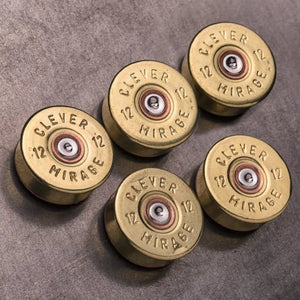 12 GAUGE BULLET MAGNETS - BRASS - 5 PIECES