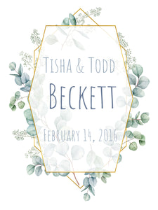 PERSONALIZED LABEL - Wedding/Bridal Selection